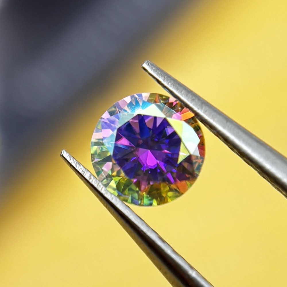 Round Cut Hot Sale Exquisite ABcolor 1pcs 3.0mm 0.1ct-15mm 12ct Loose Moissanite
