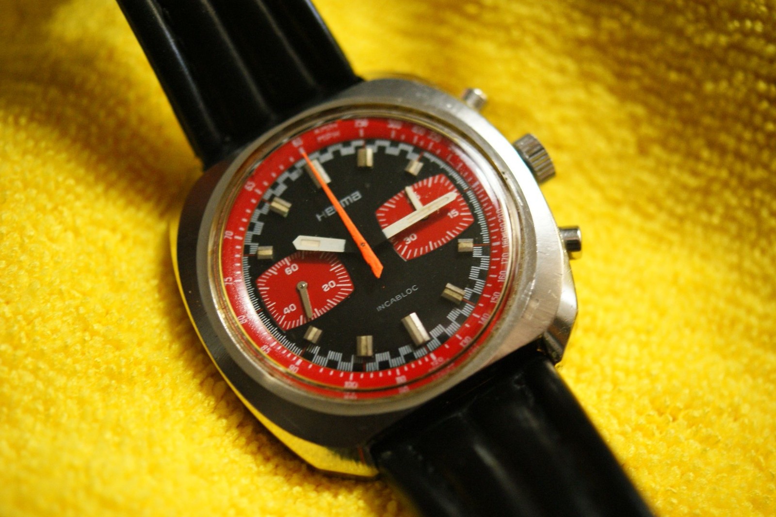 Vintage Herma Racing Design Valjoux 7733 / 45 Minute Hand Wind Chronograph