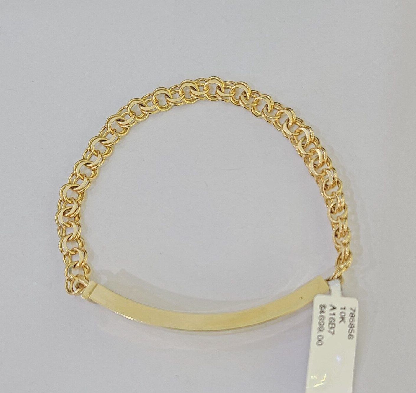 10k Yellow Gold Chino ID Bracelet Size 8″ 6mm Inches Box Lock Real 10kt