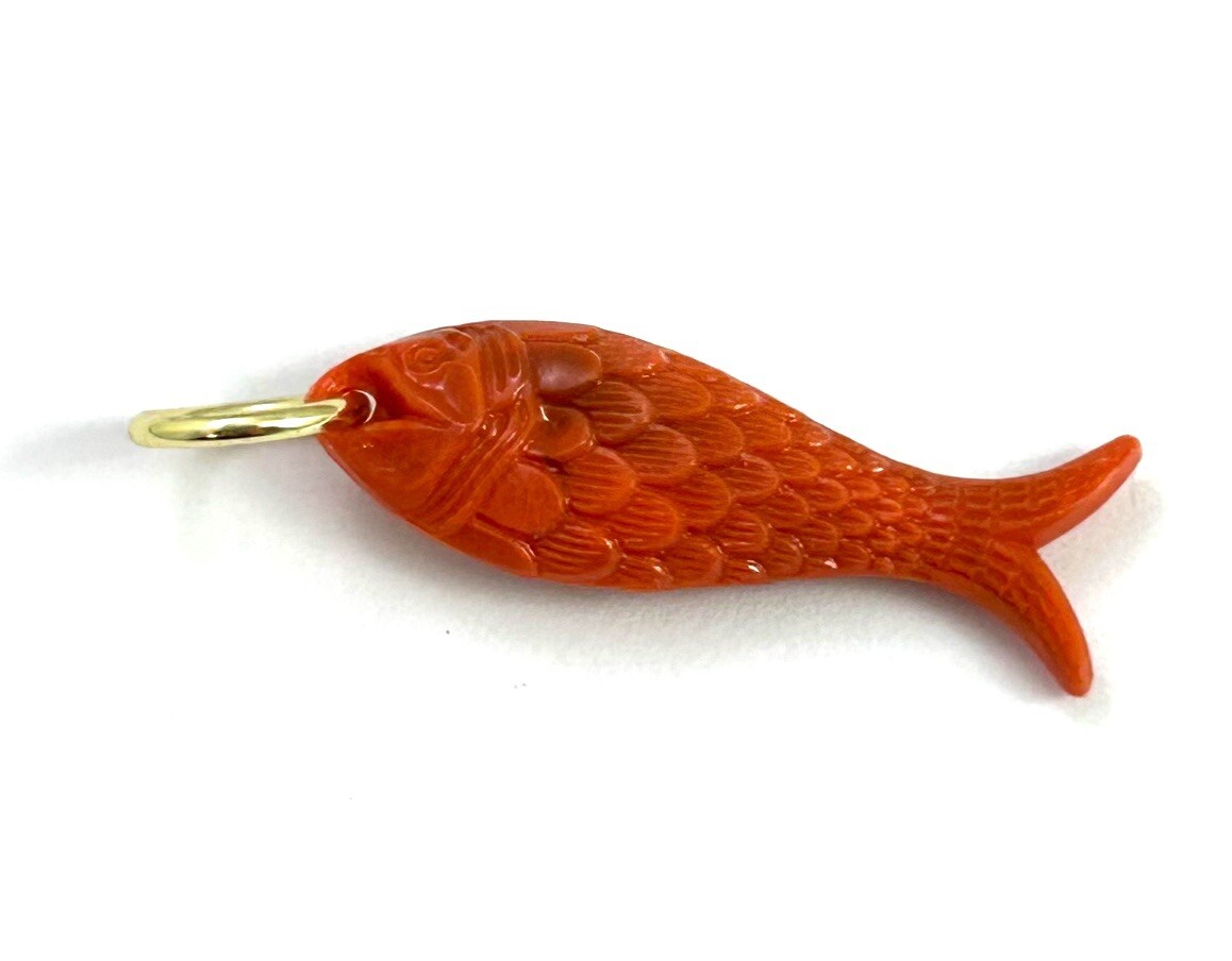 Fish Charm Necklace Pendant Orange Plastic Fish Jewelry For Women Gift Fishing