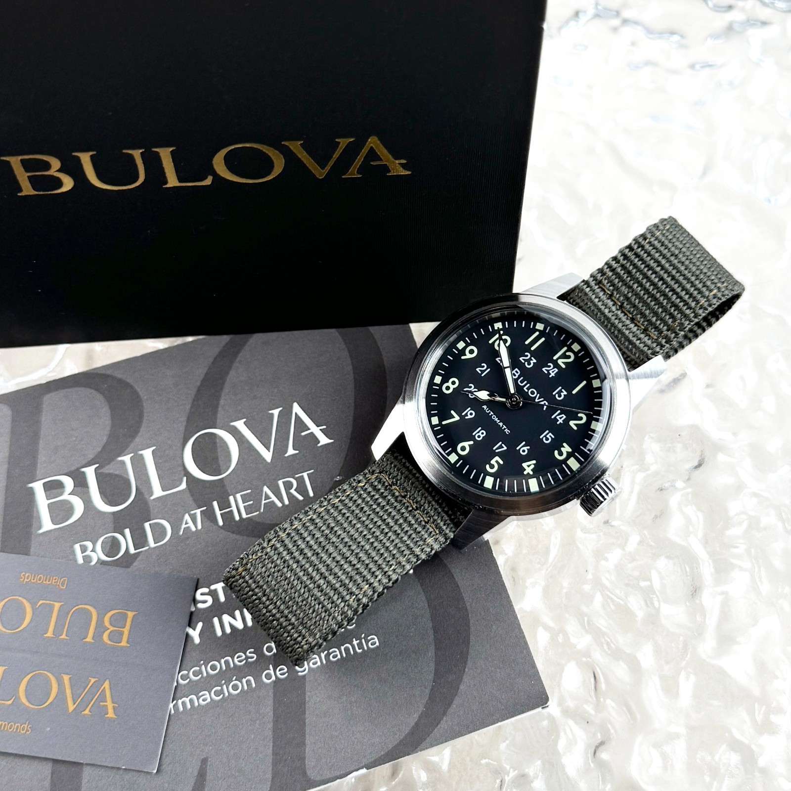 Bulova VWI SPECIAL EDITION Hack Automatic Black Dial Men’s Watch 96A259 38mm