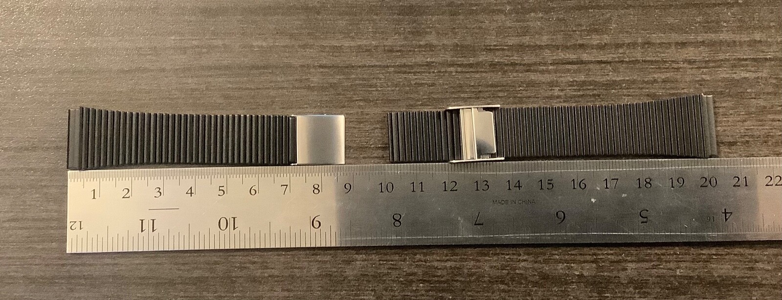 Speidel Flip Clasp PVD Coated 2 Piece Vintage Watchband 19mm Straight End NOS