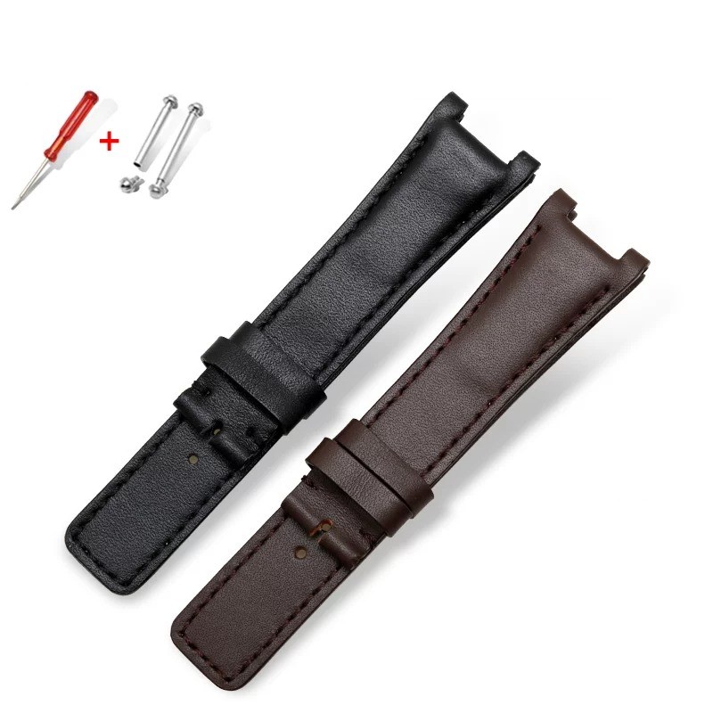 NEW Concave Screw Clasp leather watch strap fits for Gucci YA1332 YA1333 YA1335