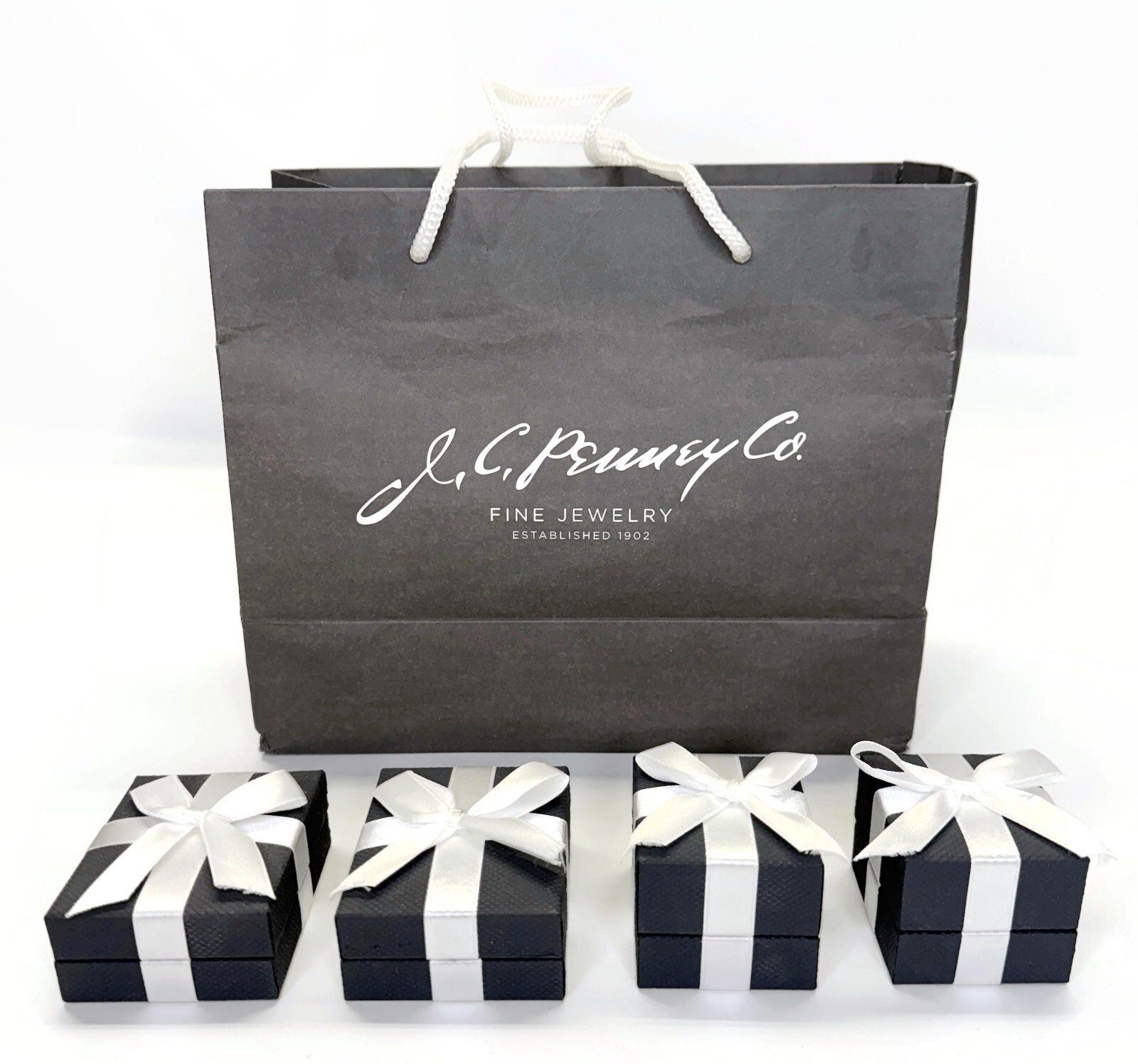 JC Penny Company EMPTY Jewelry Boxes with Bag