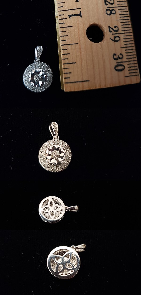 Vintage Sterling Silver Guinness Natural Diamond Signed Pendant Charm pt183