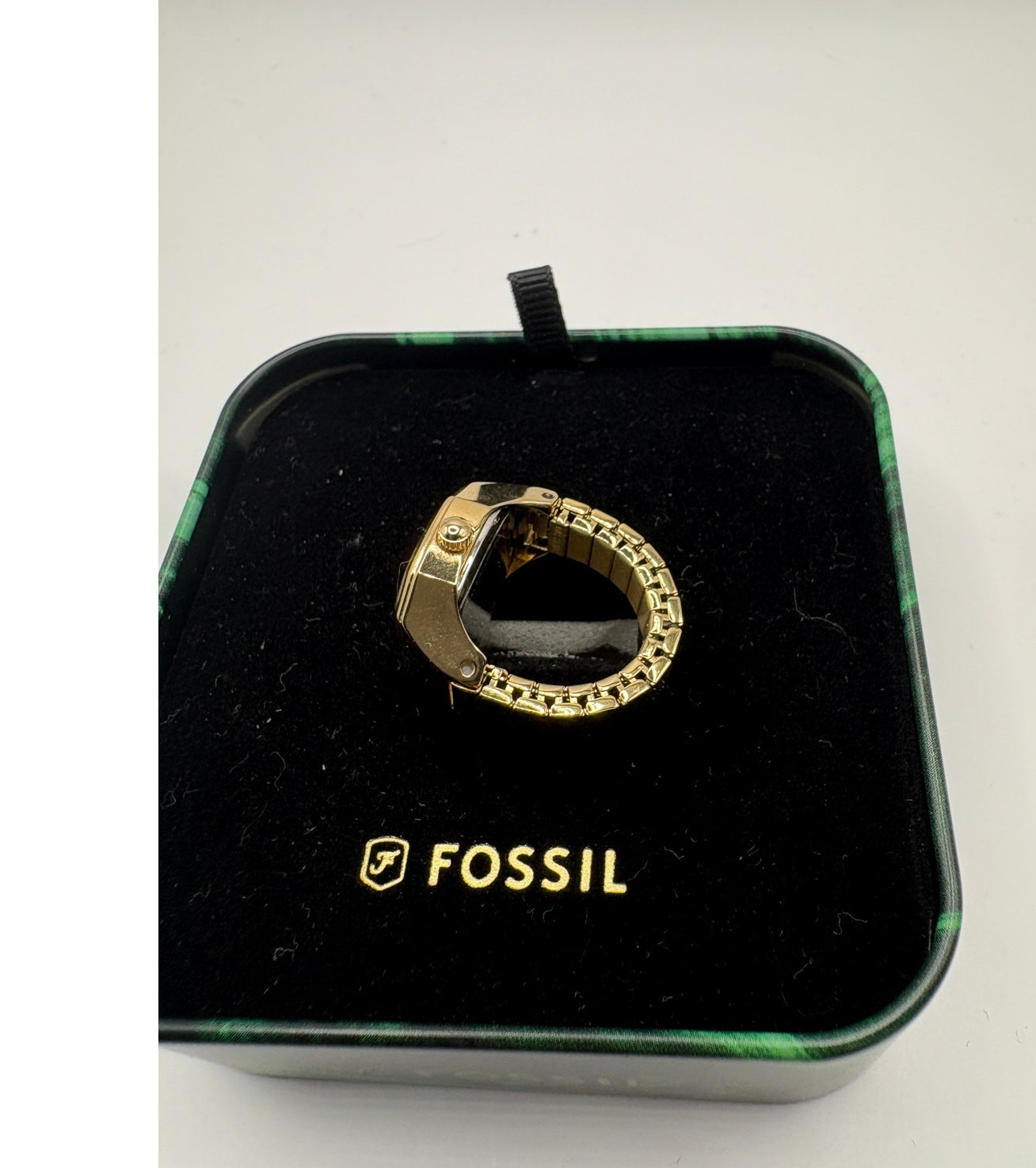 Fossil Harlow Watch Ring Cream Stainless Steel Women Watch Es5446