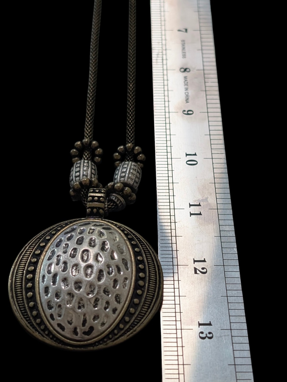 1928 Jewelry Co Mixed Metal Magnetic Hinged Enhancer Pendant Mesh Necklace Boho