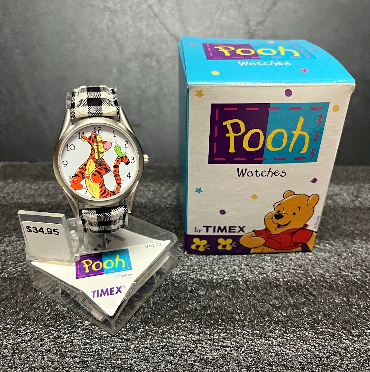 Vintage Disney Timex Tigger Winnie the Pooh Watch T8901PH complete set-Untested