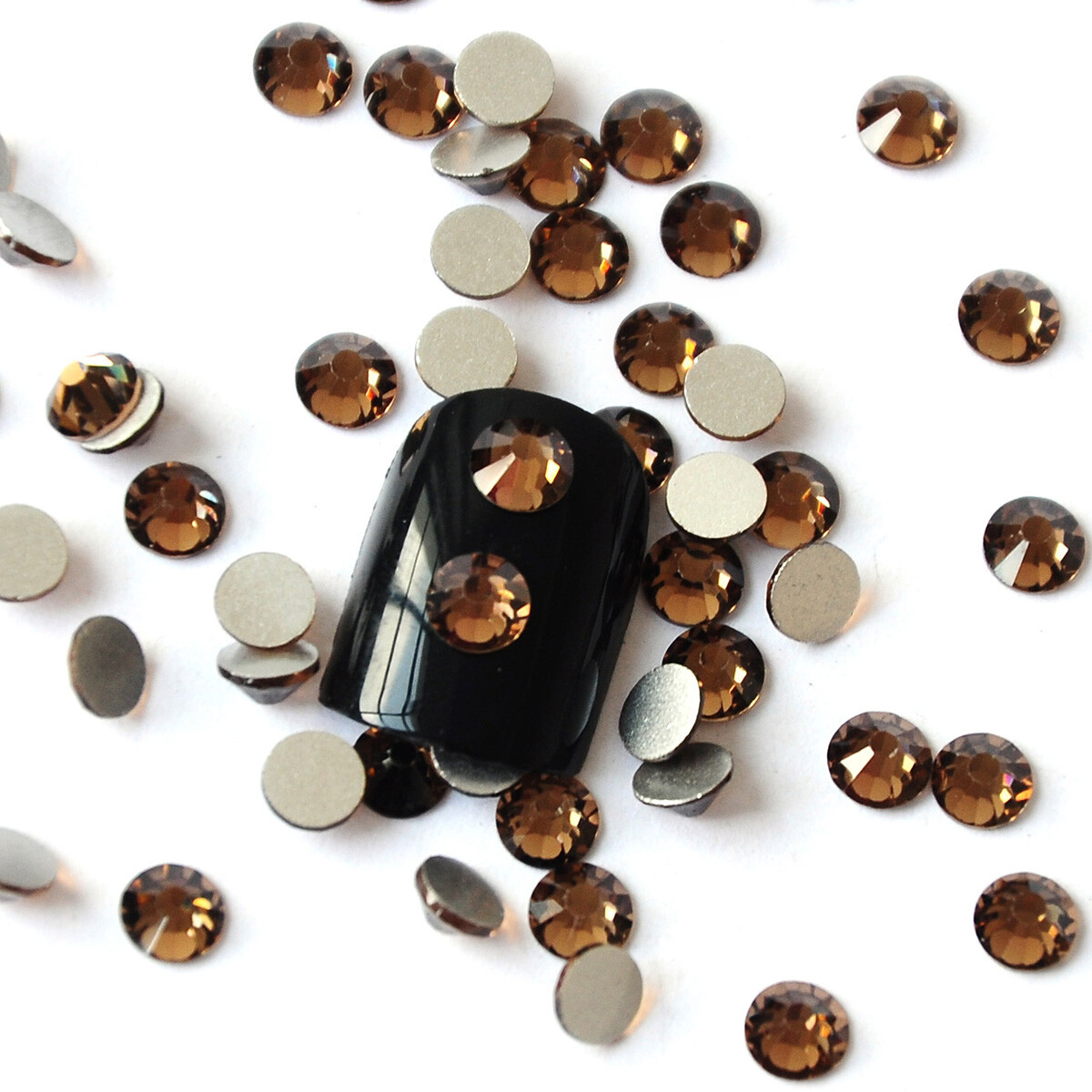 Smoked Topaz Non Hotfix Glass Stones Strass Rhinestones Crystal For Nail Art