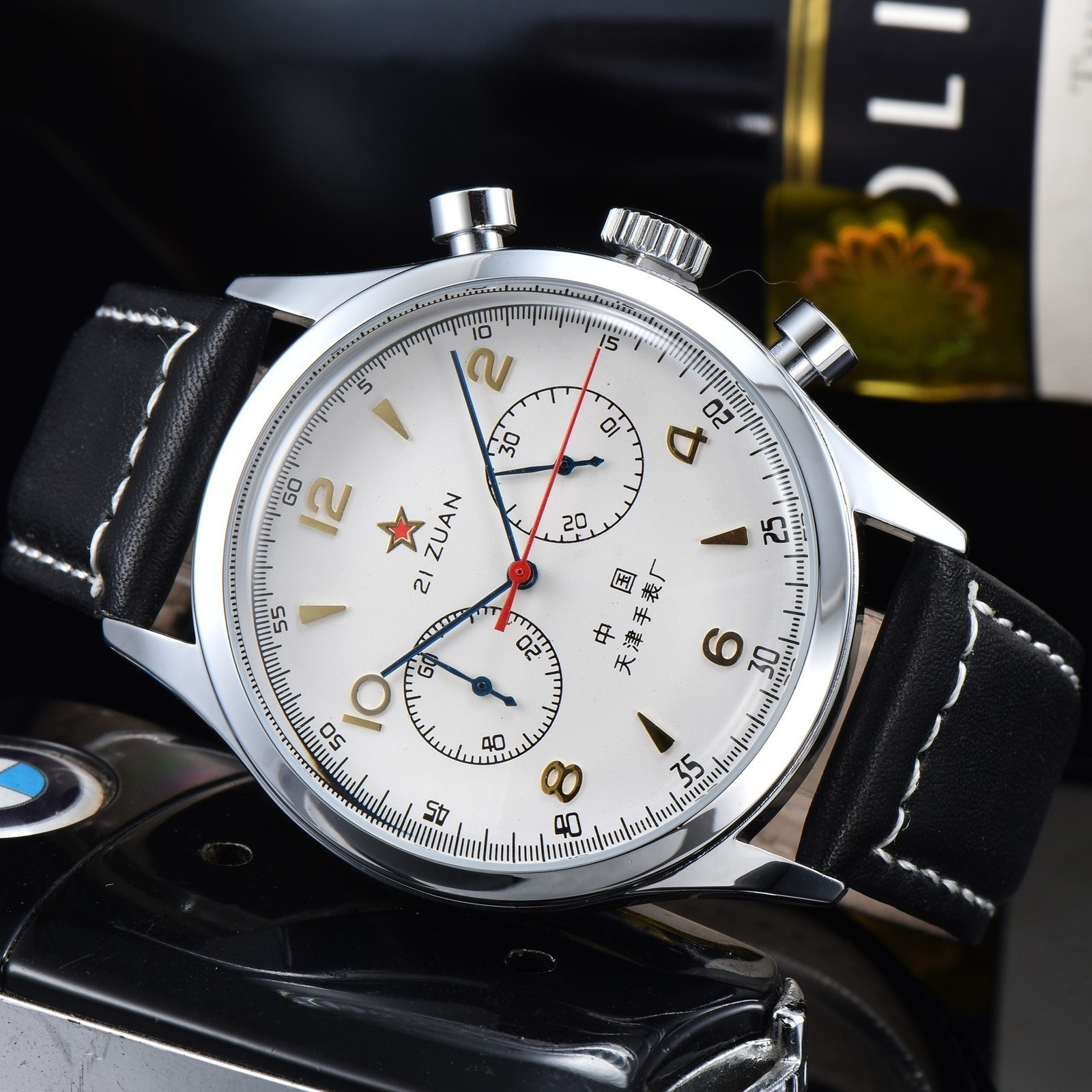 Seagull 1963 Quartz Sapphire Chronograph Watch 40mm Waterproof Luminescent
