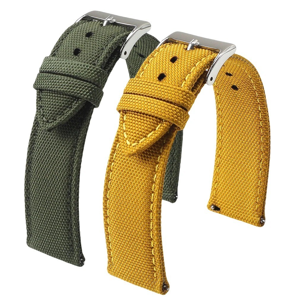 18mm 19mm 20mm 21mm 22mm 24mm Waterproof Sailcloth Watch Strap Two-Sided Nylon