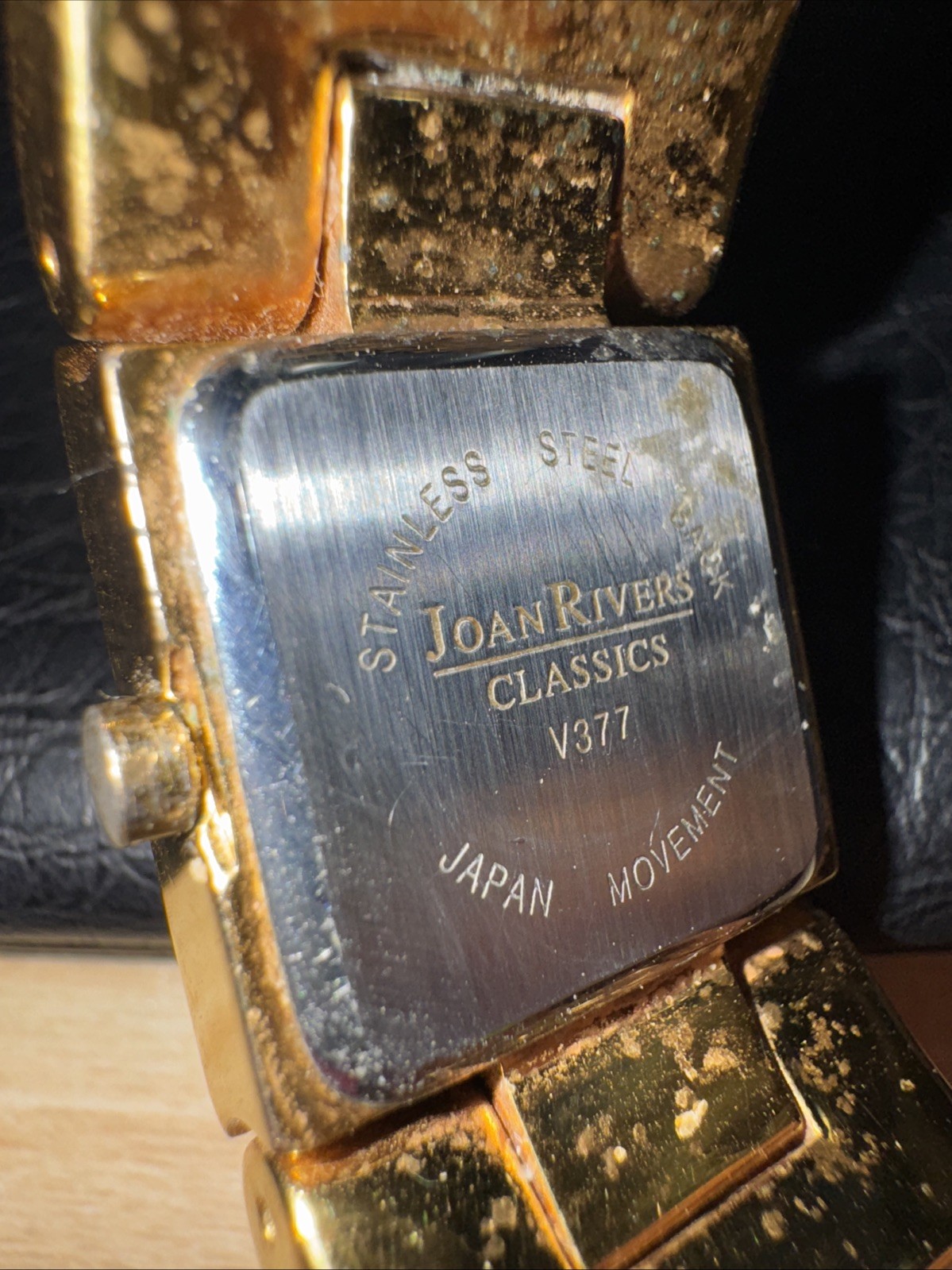 Joan Rivers Watch Floral Lucite Hinged Cuff * As Is* JOAN RIVERS CLASSICS V377