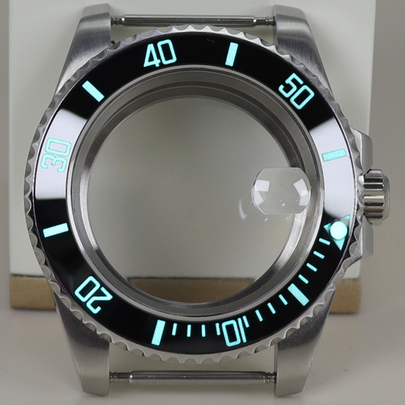 40mm Modify SUB Mods Watch Case Luminous Bezel Sapphire For Seiko NH345 35 36 38