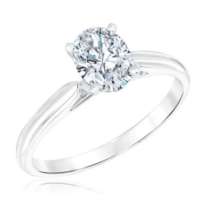 IGI Certified Lab Grown Diamond Engagement 14 K Gold Ring Gift For Her 1Ct F VVS