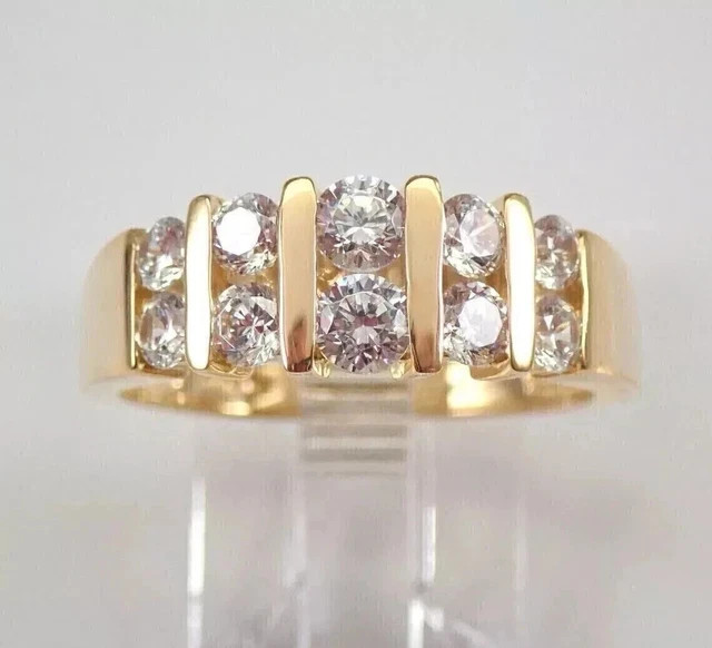 2.00CT Round Cut Lab Created Diamond Men Wedding Ring 14K Yellow Gold Plated