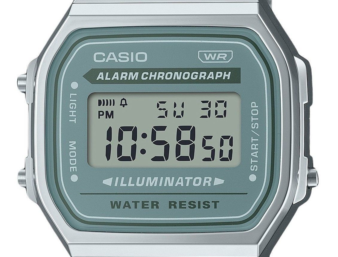 Casio Vintage Digital Stainless Steel Bracelet Quartz A168WA-3A Men’s Watch