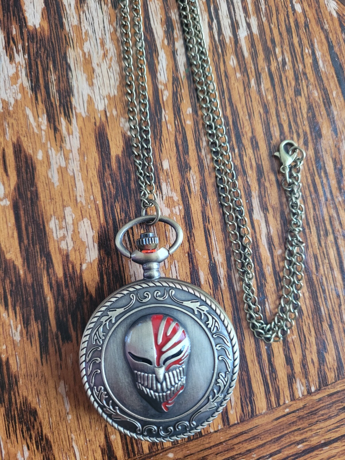 Fashion Personality Trend Bronze Men’s Quartz Pocket Watch with Chain NEW