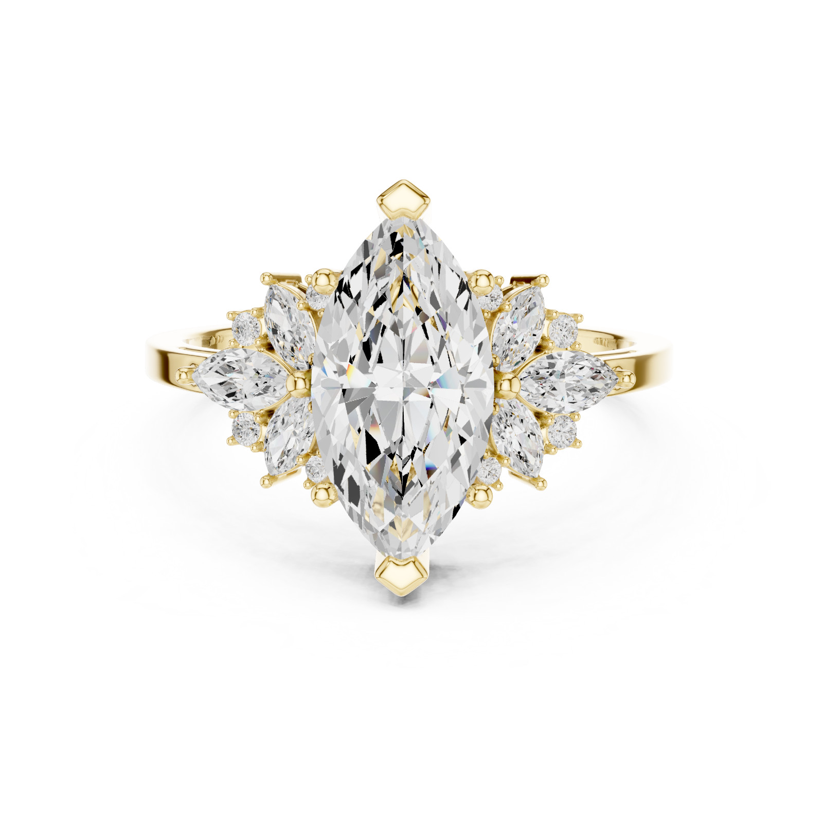 TCW 1.80 Ct Lab Grown Diamond Ring Elegance Women Anniversary 14K Gold Over