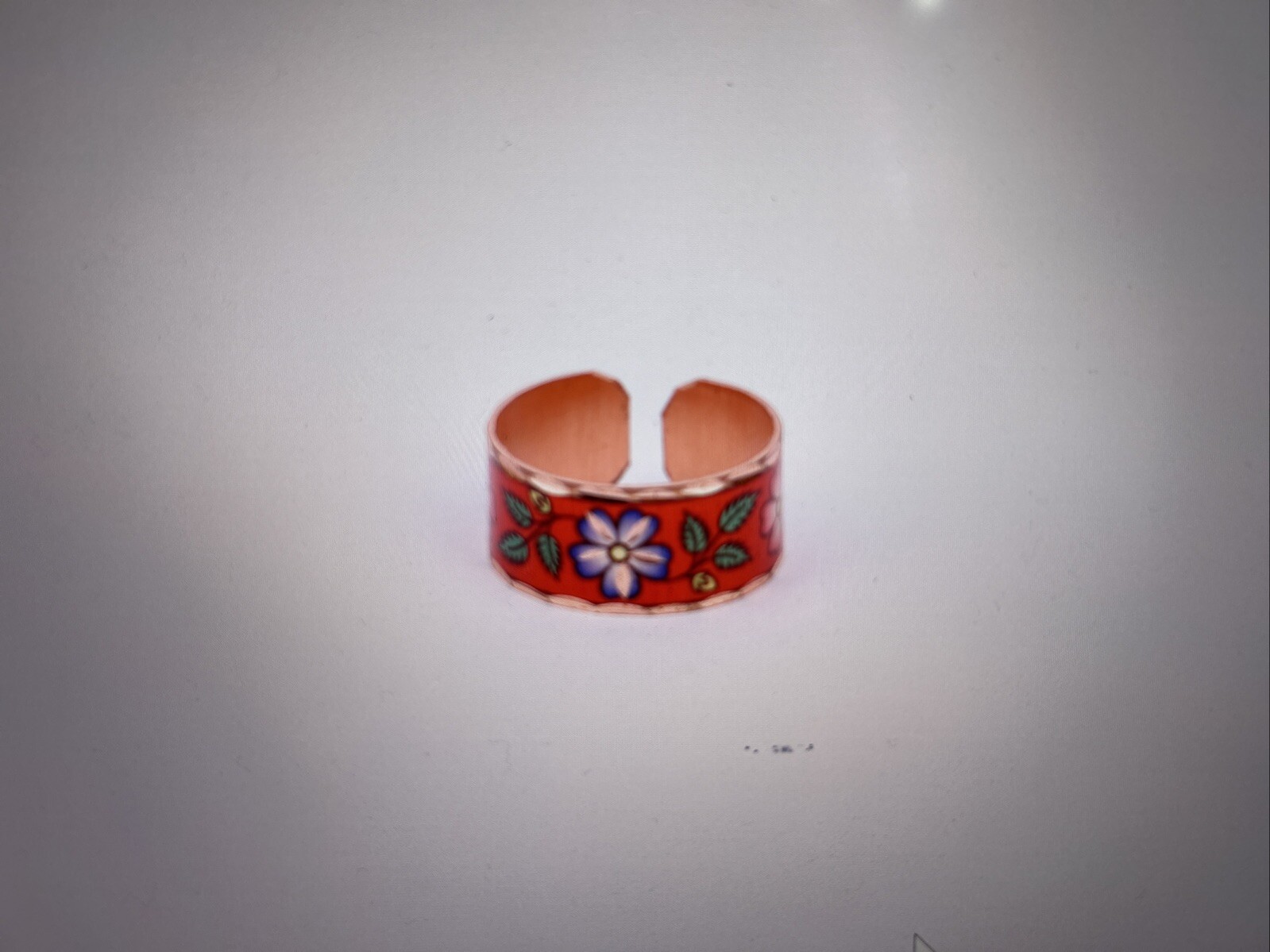 Colorful Copper Ring, Earrings and Bracelet Set Handcrafted Perfect For Gift F01