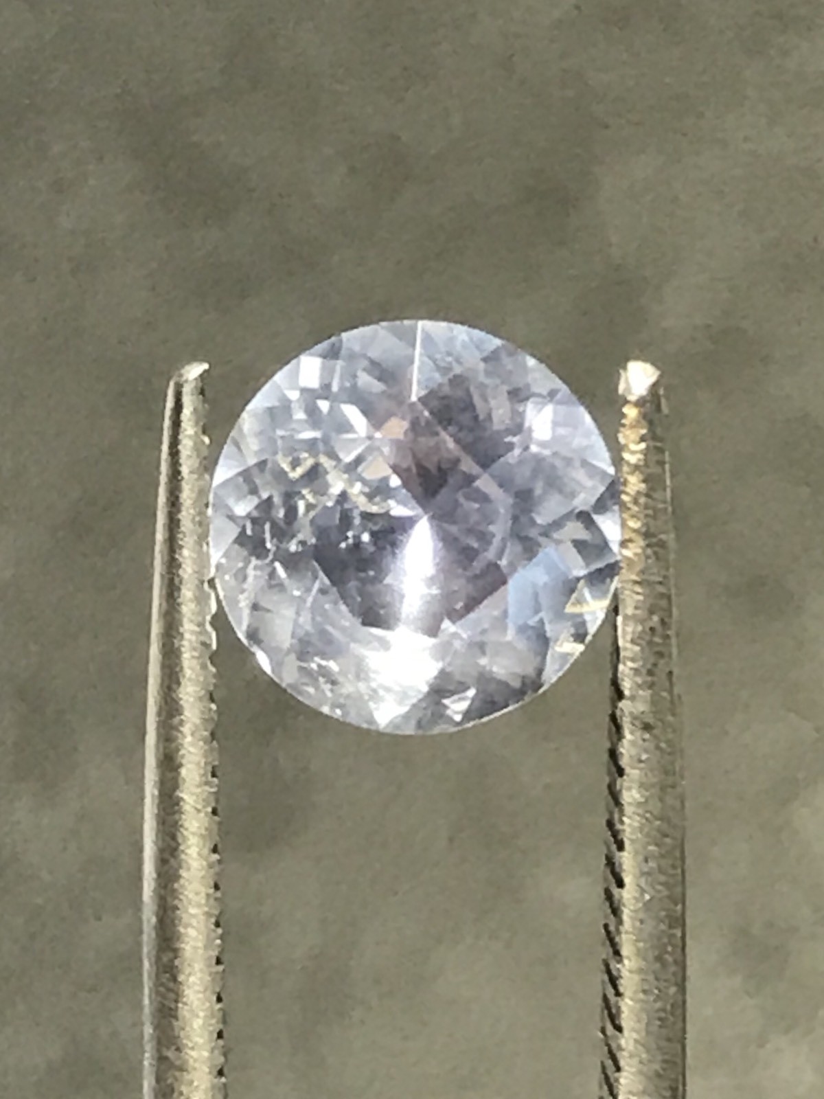 White Sapphire Natural 1.26 Carat 6.9mm Round Genuine Loose Gemstone Ceylon Gem