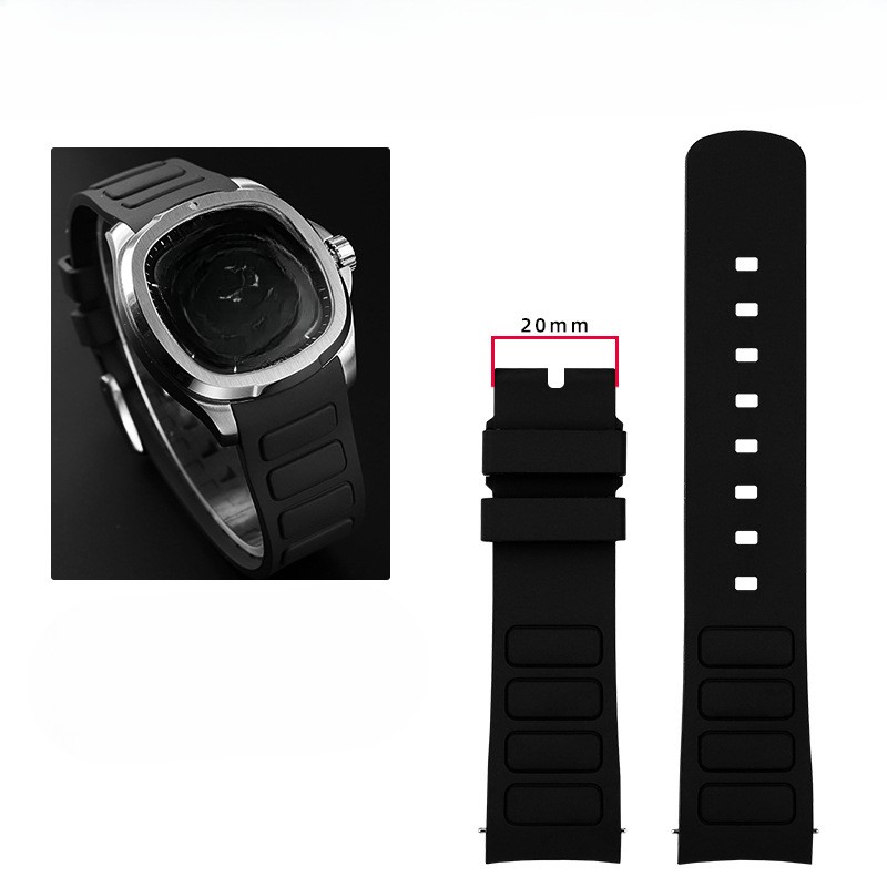 Quality Waterproof Rubber Watch Straps Quick Release for Mido Multifort M049.526