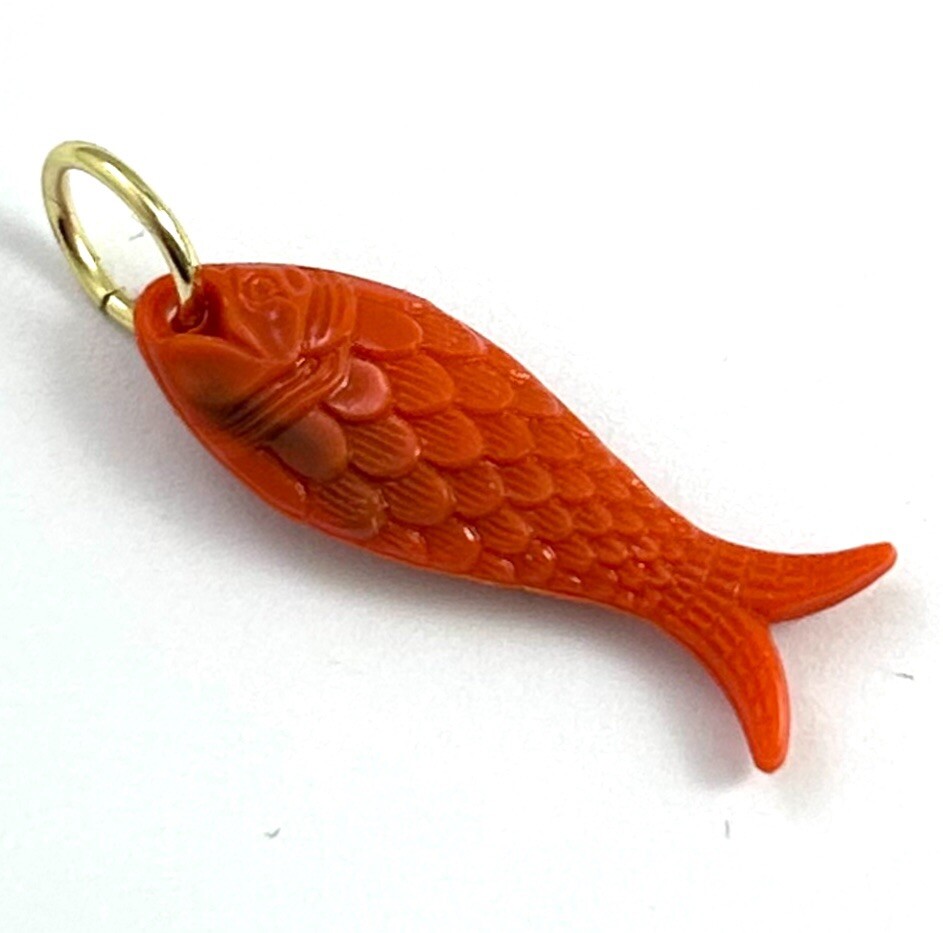 Fish Charm Necklace Pendant Orange Plastic Fish Jewelry For Women Gift Fishing