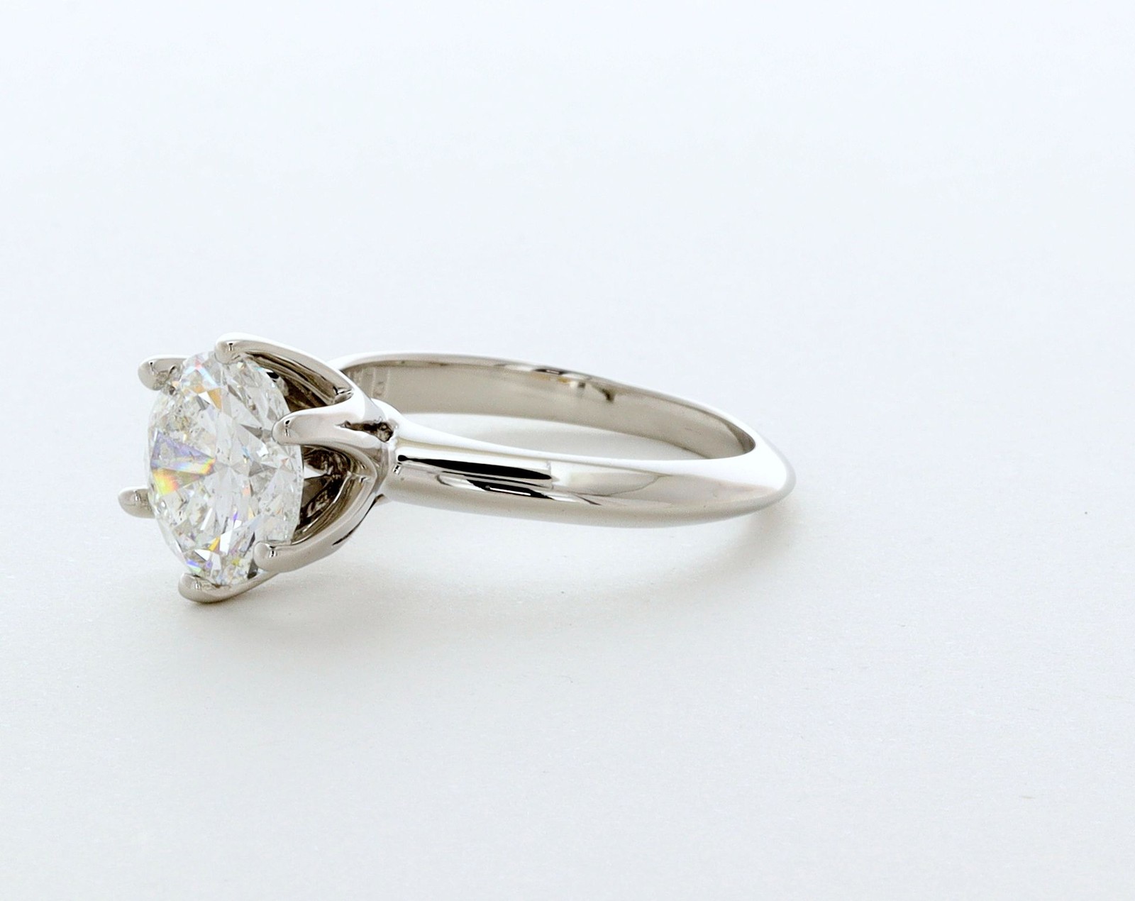 Solitaire Engagement Ring 14K Gold Classic 2.07 CT Round Lab-Grown Diamond E SI1