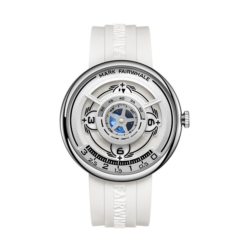 MARK FAIRWHALE Men’s Rotatable Earth Timing Disk Motion Trail Quartz Wristwatch