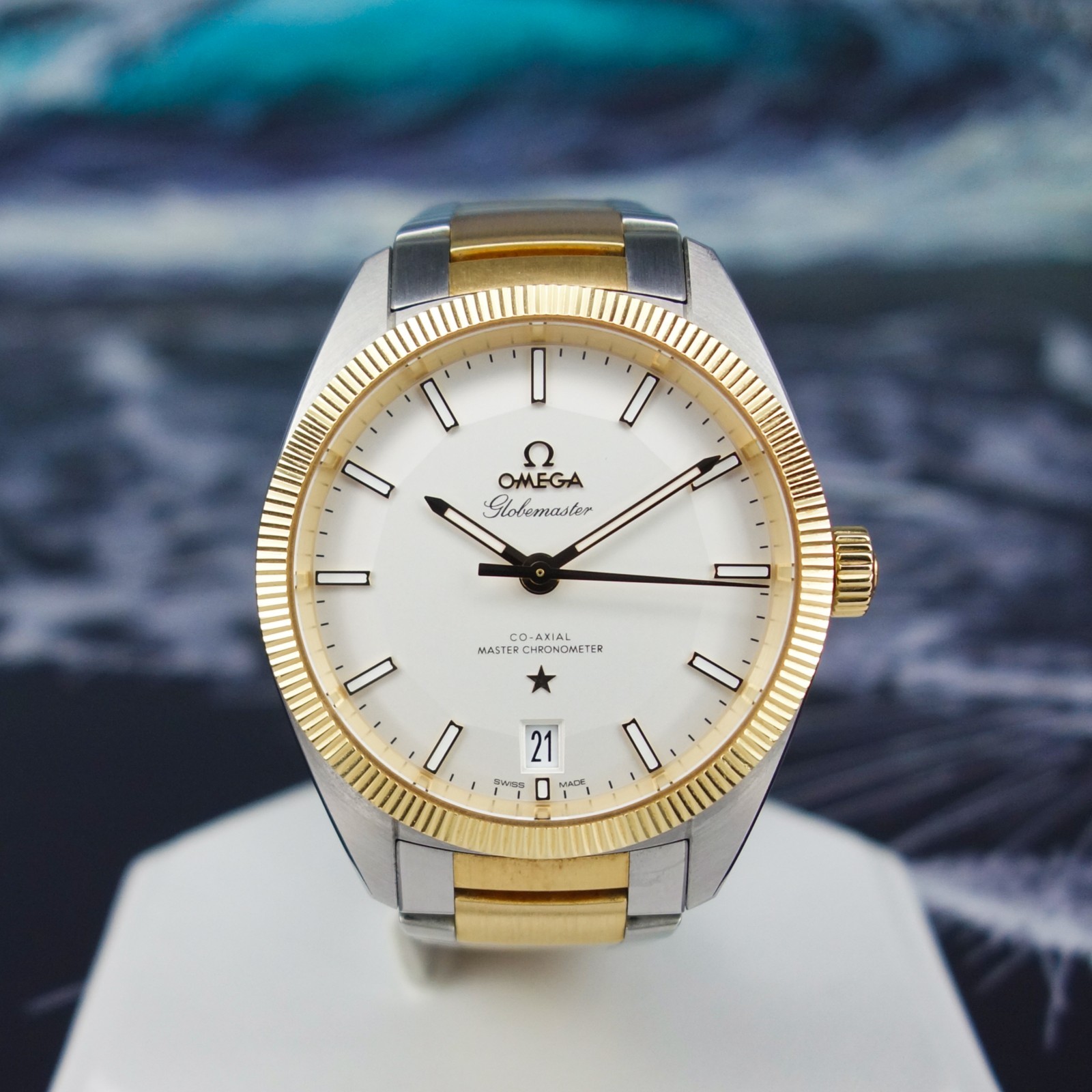 Omega Constellation Globemaster Full Set 2 Tone Gold & Steel 130.20.39.21.03.001