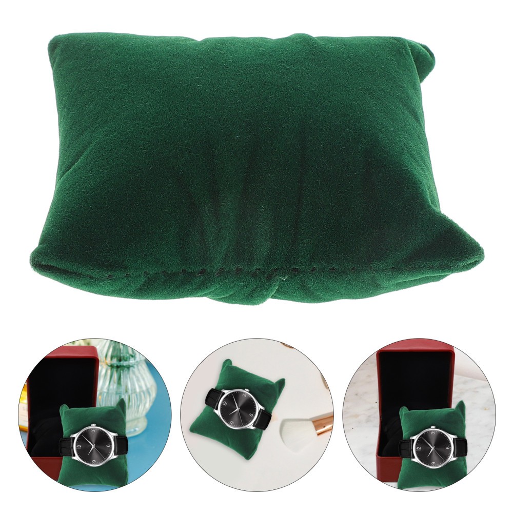 10Pcs Velvet Watch Case Cushions Soft Durable Pillows for Bracelet Display Olive