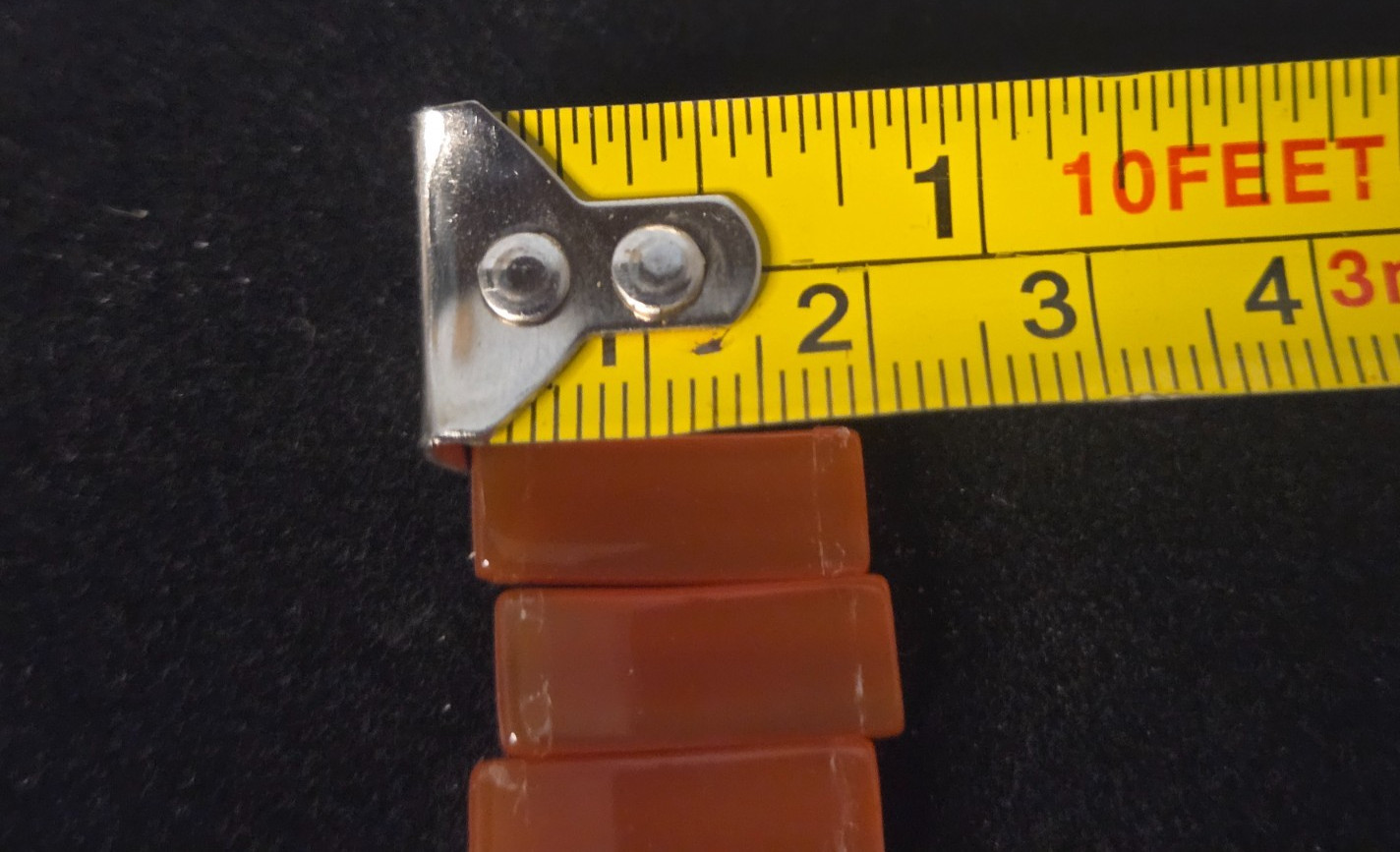 Vintage Orange Carnelian Agate Cabochon Rectangle Stone Panels lot of 6