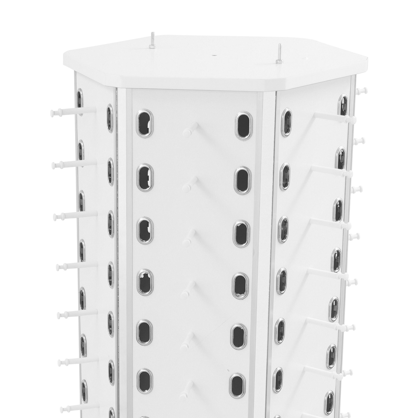 360° Rotating Eyeglass Display Rack 102 Pairs Storage Rack With Wheels For Store