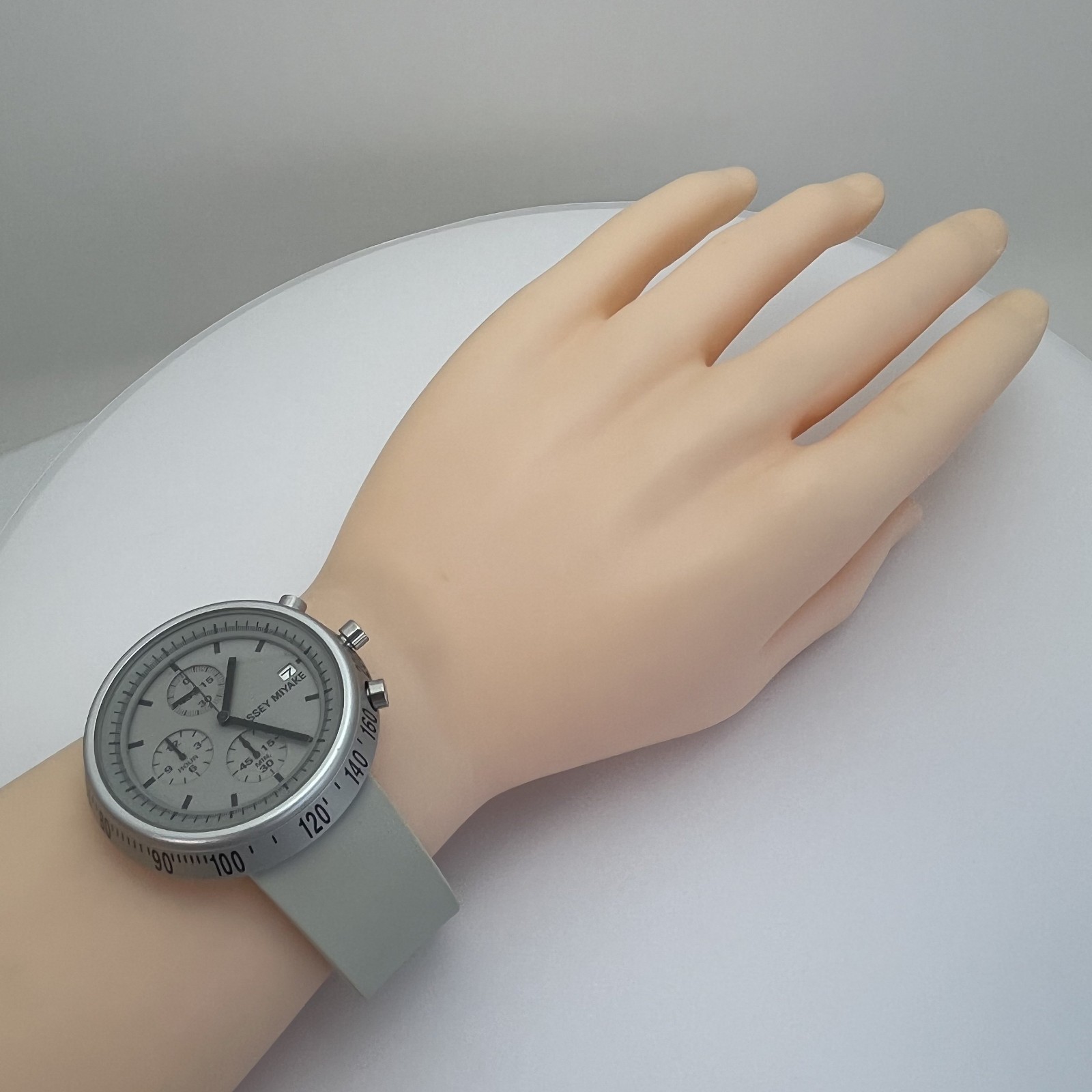 Issey Miyake TRAPEZOID Chronograph NAOTO FUKASAWA Qz Watch Japan Date #636B