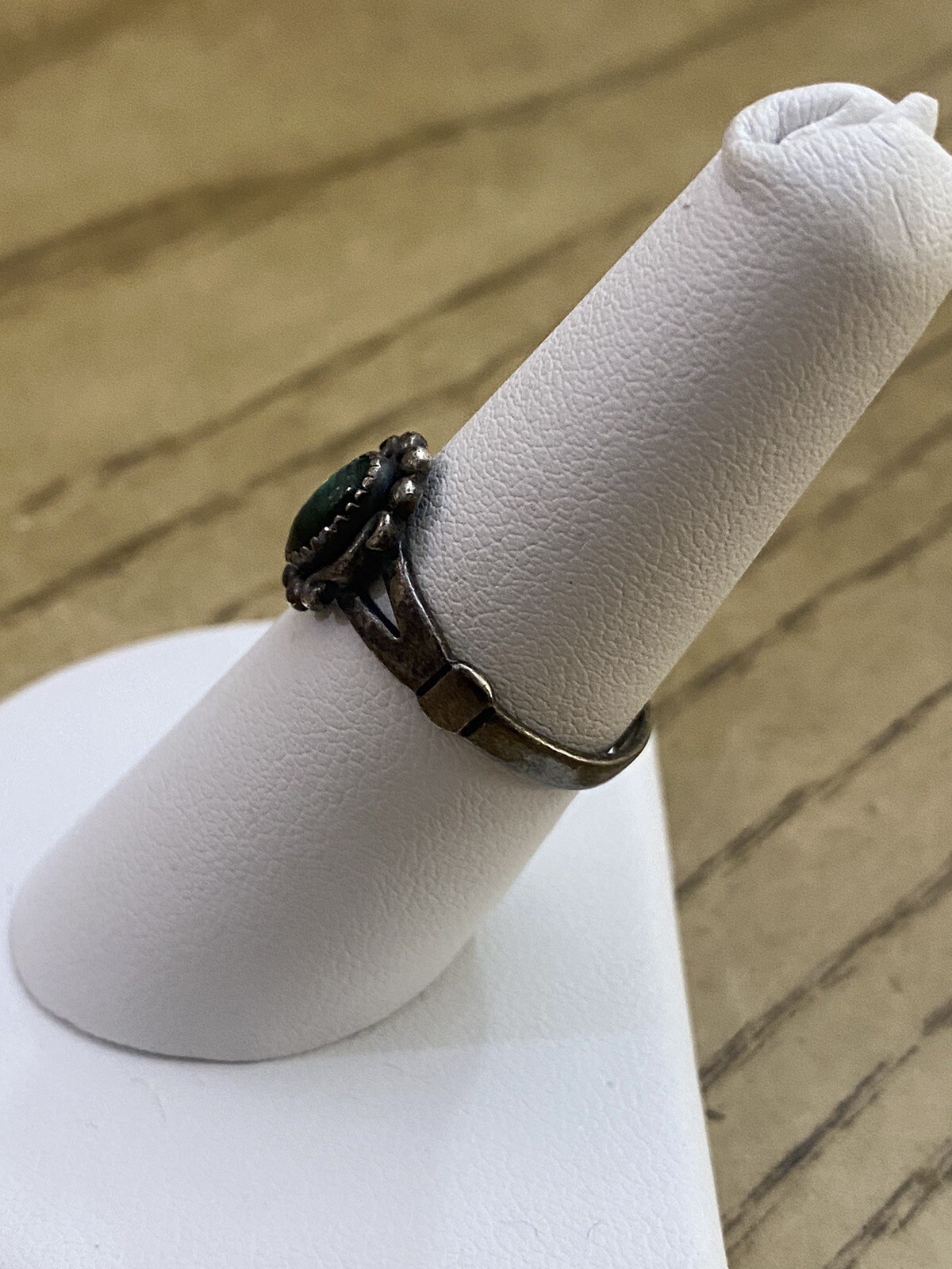 Wheeler Mfg. Vintage Navajo Inspired 925 Sterling Abalone Stone Ring Sz 7.5