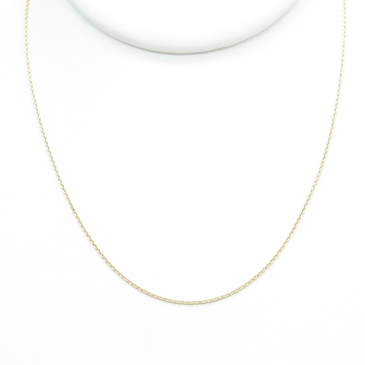 925 Sterling Silver Gold Plated Italy Cable Chain Necklace 14-15″
