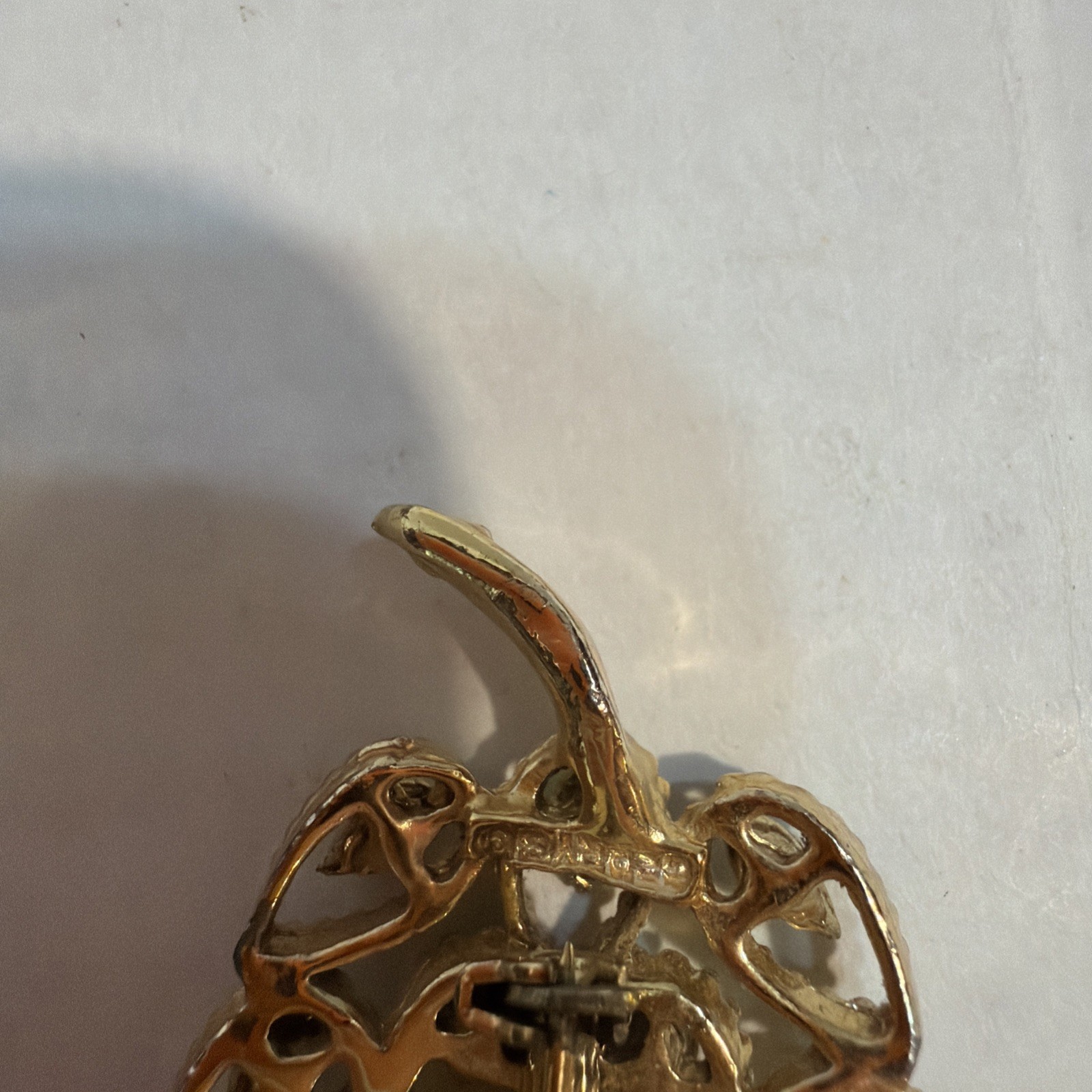 Gerry’s Gold Tone Leaf Brooch Turquoise Accent Leaves Vintage 1960’s Ship 5.00