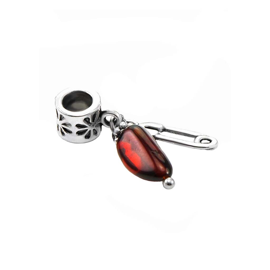 Charming Genuine Baltic Amber Charm Cognac Color