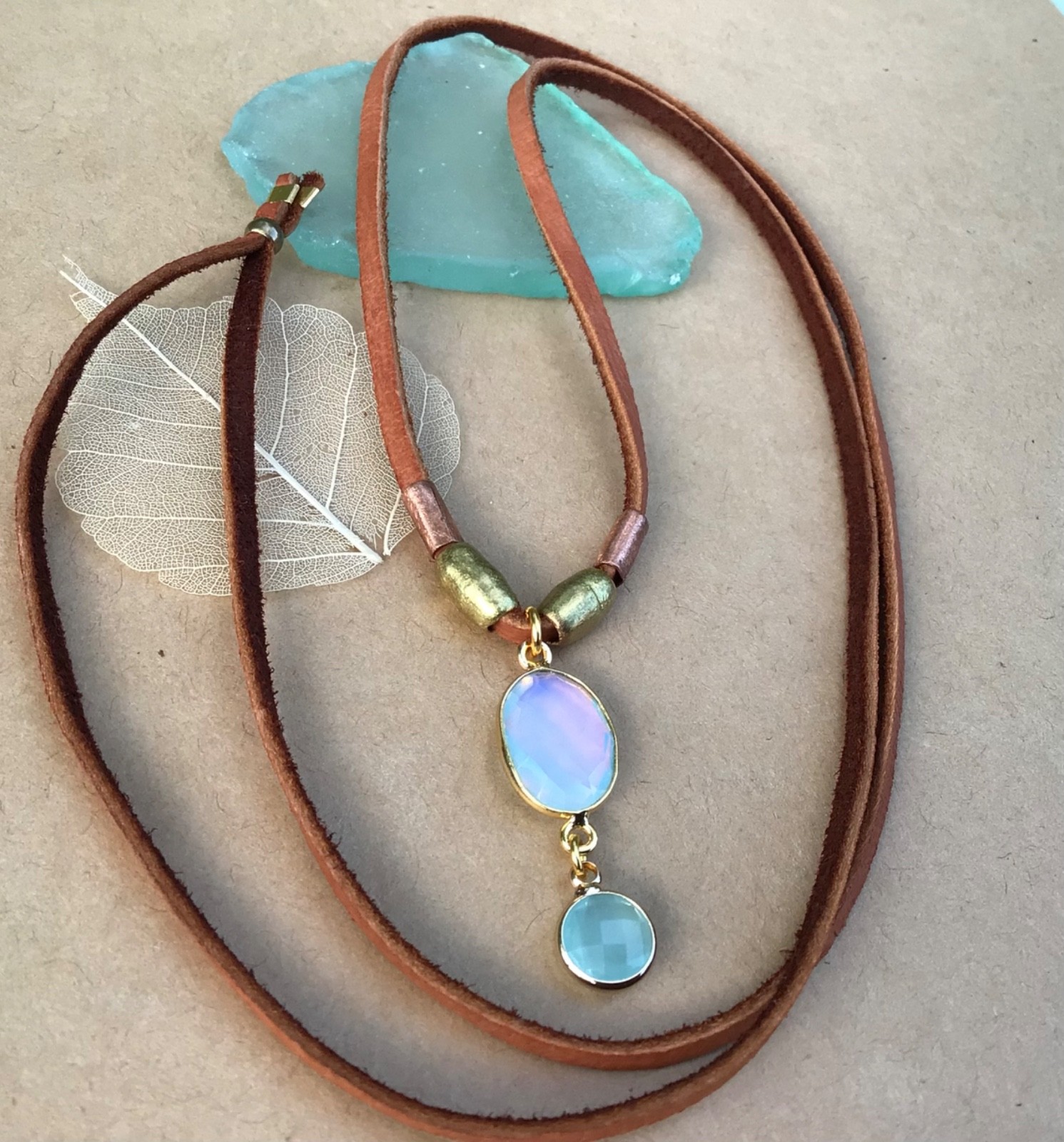 $299 Sundance Charm Necklace leather suede cord handmade artisan jewelry