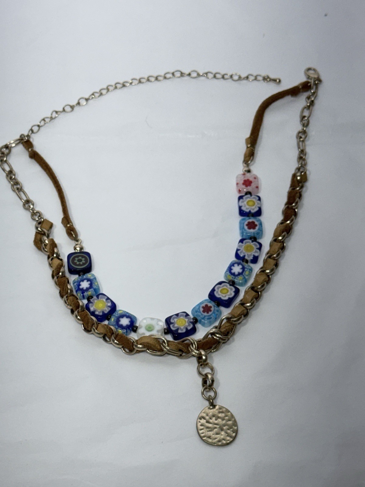 Free People Layered Leather Necklace Nwot