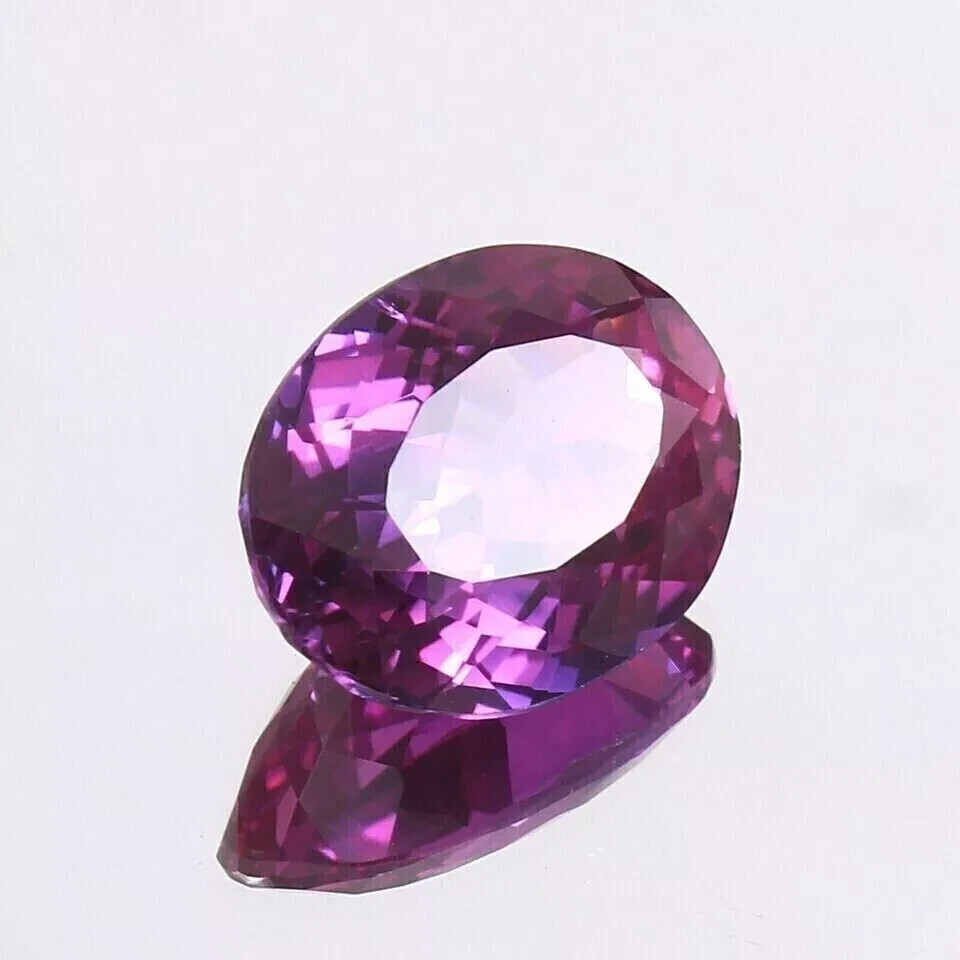Natural Purple Sapphire Oval Shape 7.65 Ct Certified Loose Gemstone With Gift
