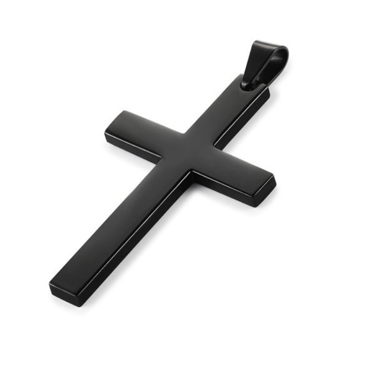 60Cm Cuban Chain With Cross, Mirror Polished, Men’s And Women’s Jewelry