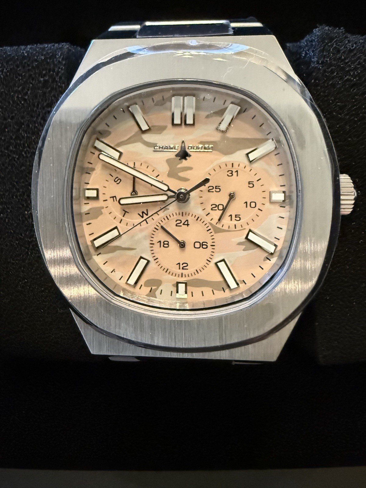 Chase-Durer CDW-0170 Stainless Steel Camouflage Dial Multi-Function Watch