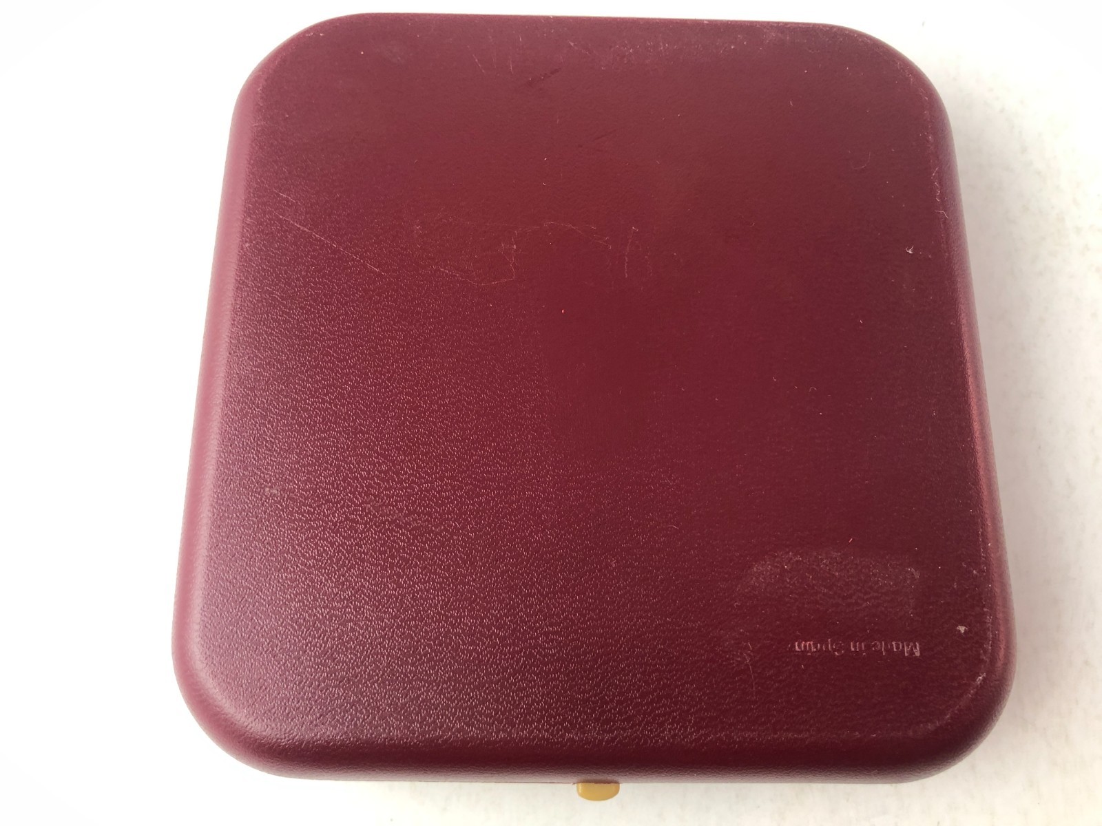 Red Burgundy Majorica Display Jewelry Presentation Box Snap Closure