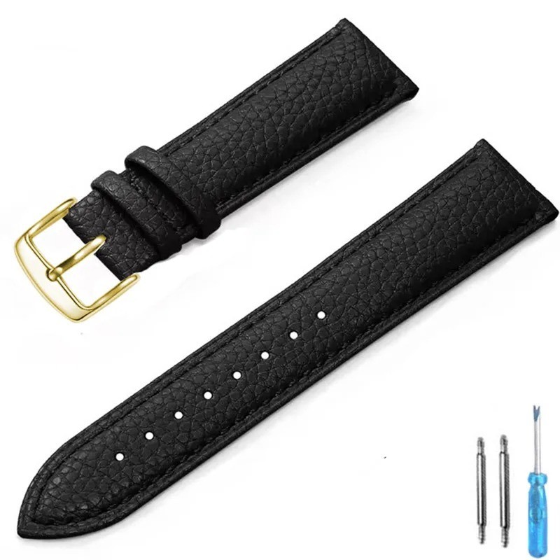 Genuine Leather Watch Strap for Man Women High-quality Wrist Watchband + Tool