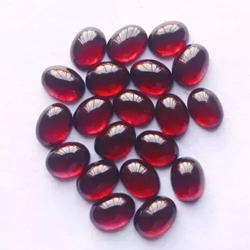 AAA+ Natural Garnet Cabochon Oval Shape Loose Gemstone For Jewelry Making