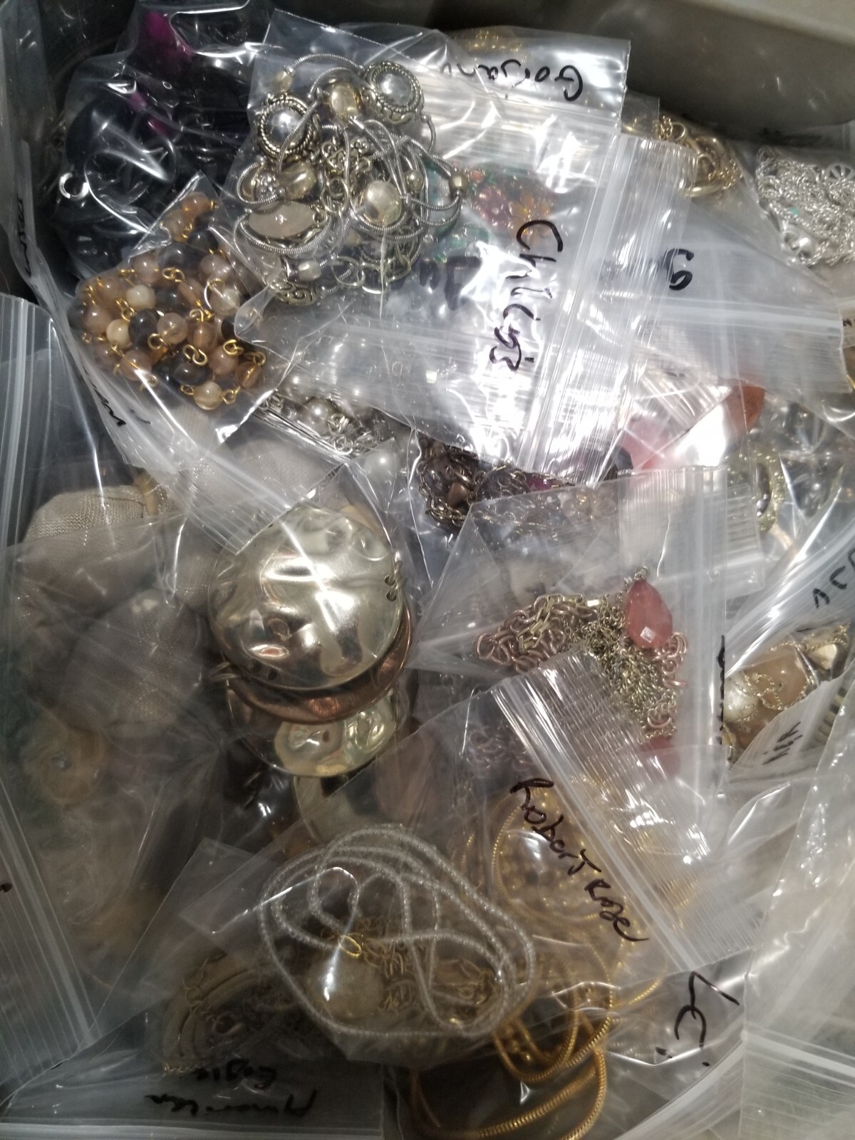 Huge lot Random necklaces all wearable some signed some not Vtg Modern Very Nice
