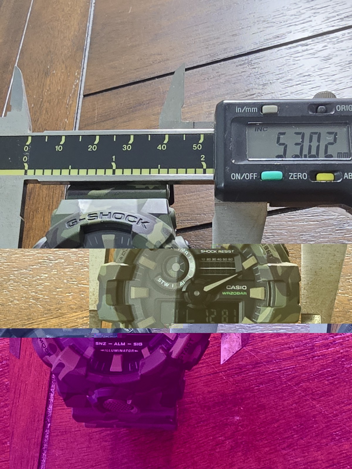 Casio G-Shock GA-700CM-3A Camo Green Ana-Digi 200M Men’s Watch Runs Great