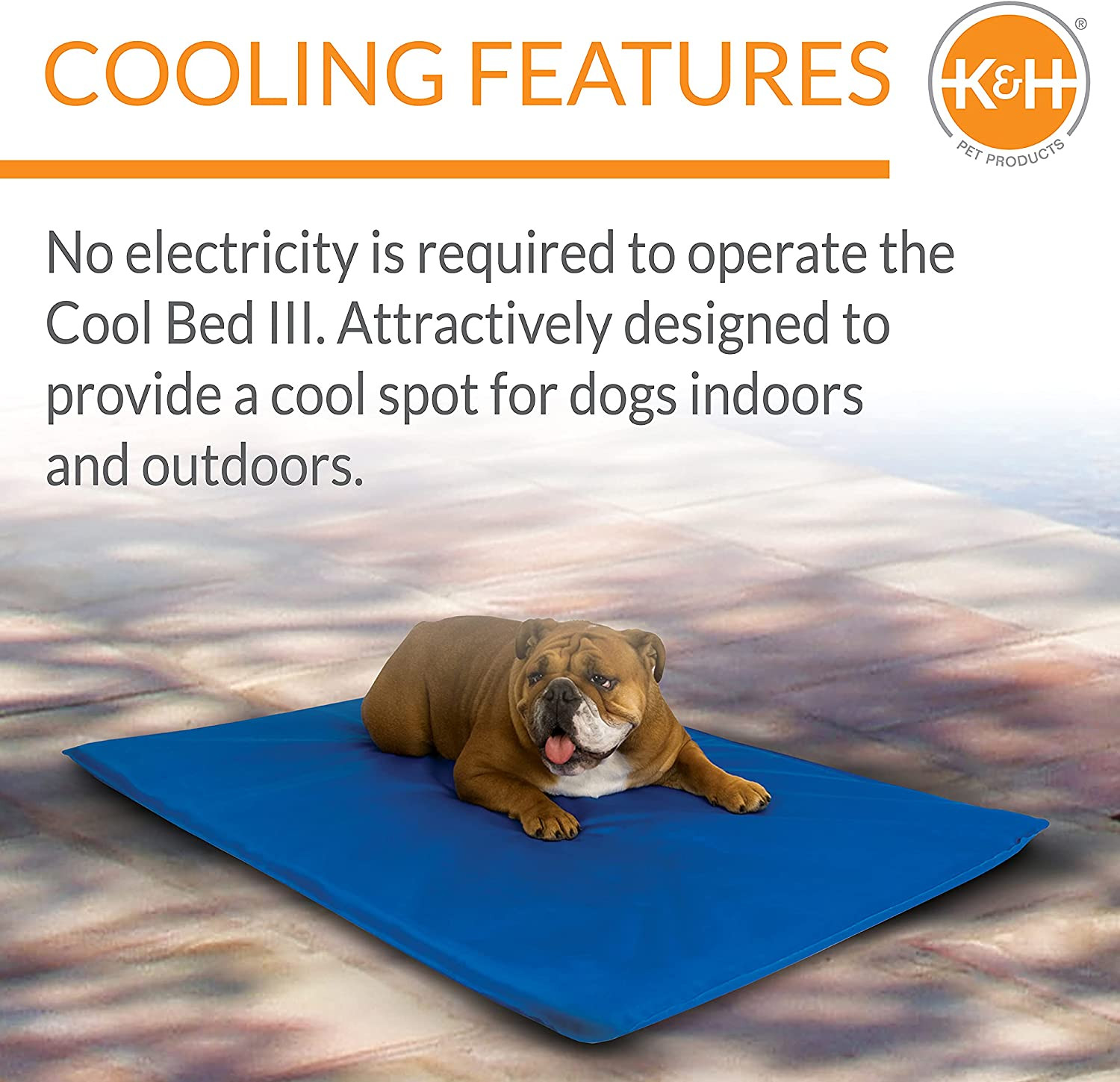 Cool Bed III Dog Cooling Mat, Indoor Outdoor Cooling Beds for Medium Dogs, Chill