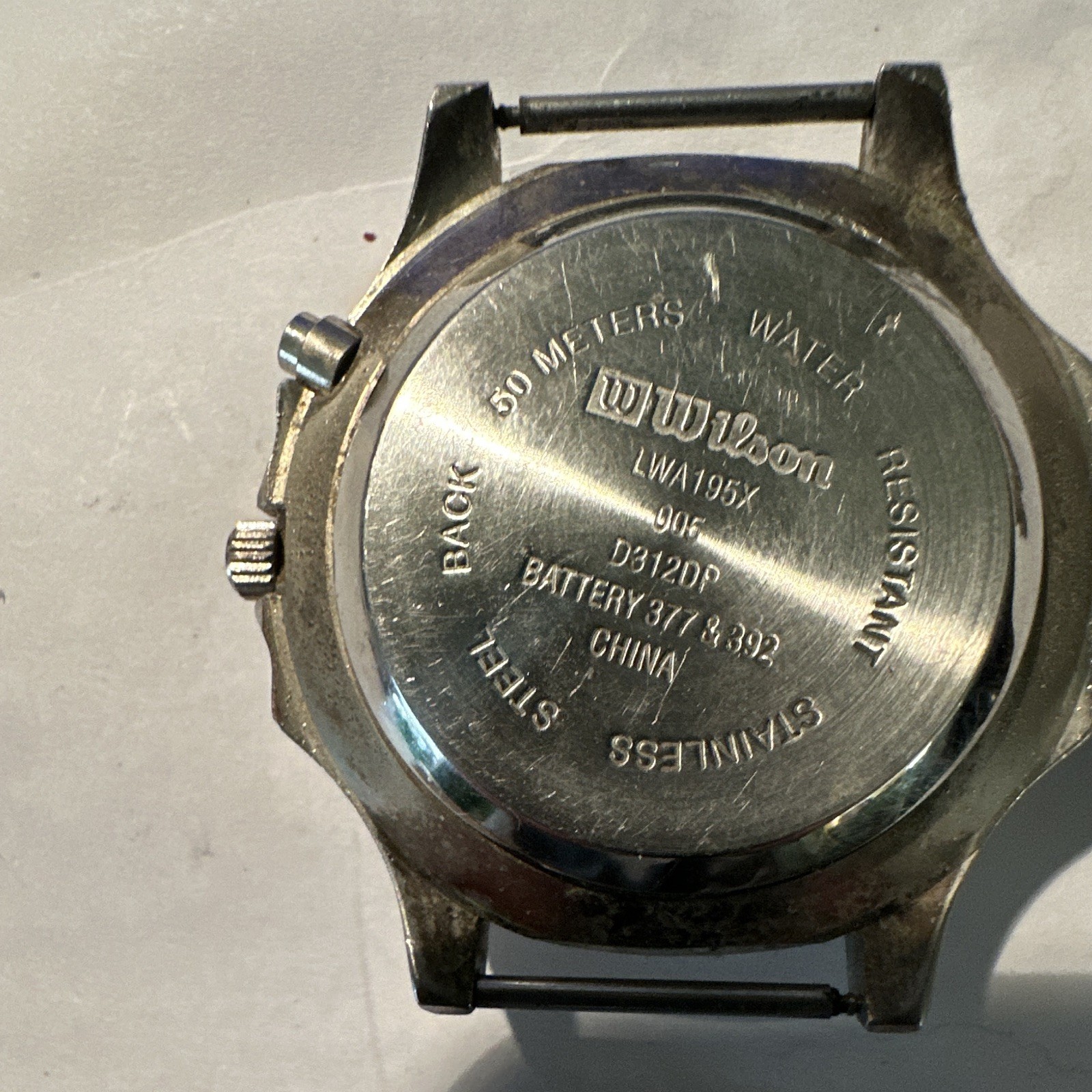 Wilson LWA195X Quartz Analog Watch Black Dial Day/Date Tachymeter 50m