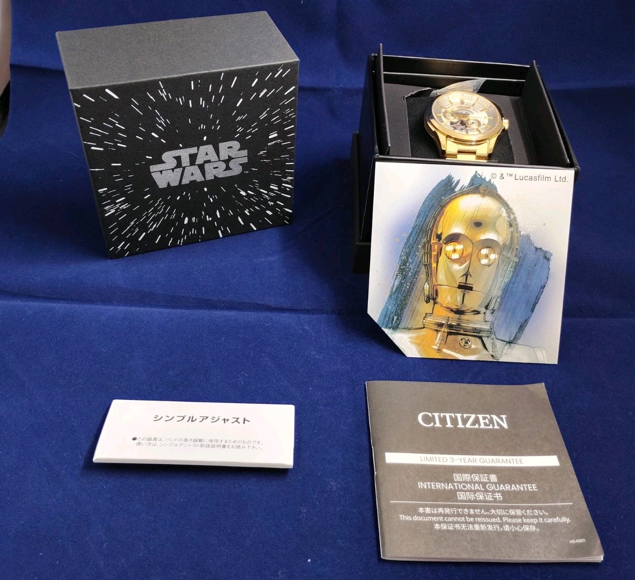 CITIZEN Star Wars R2-D2 C-3PO Limited 450 Japan Mechanical Watch Set New Rare